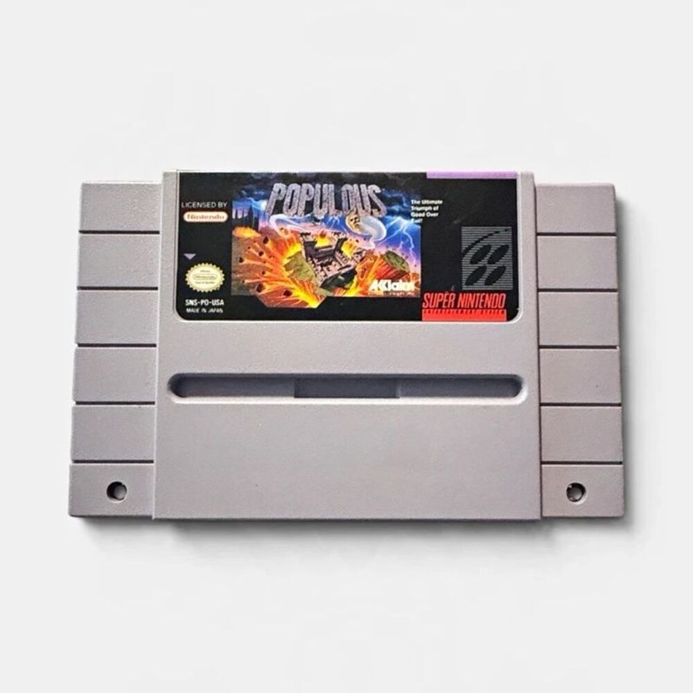 Populous Acclaim Super Nintendo Game
